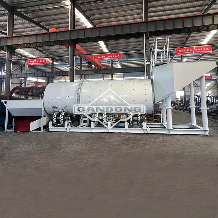 Alluvial Sticky Clay Gold Manganese Chrome Ore Washing Plant Rotary Drum Trommel Scrubber