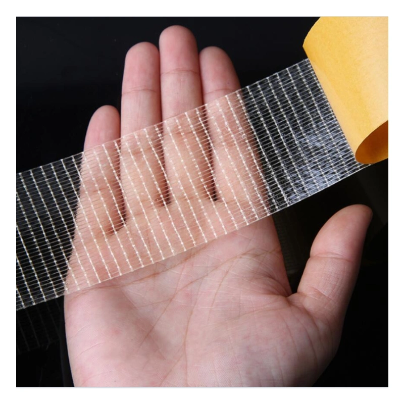 Double Sided Cross Filament High Strength Laminated Fireproof Alkali Resistant Fibreglass Construction Fiberglass Mesh Tape Sticky