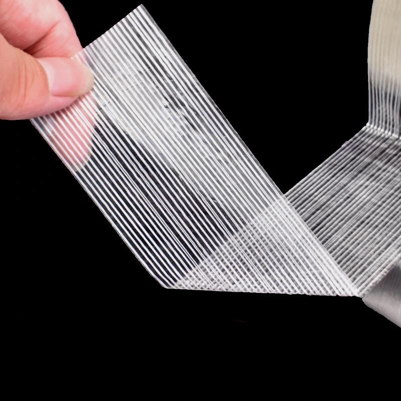 for Heavy Packing Transparent Self Acrylic Adhesive Reinforced Straight Strapping Mesh Cross Fiberglass Filament Tape