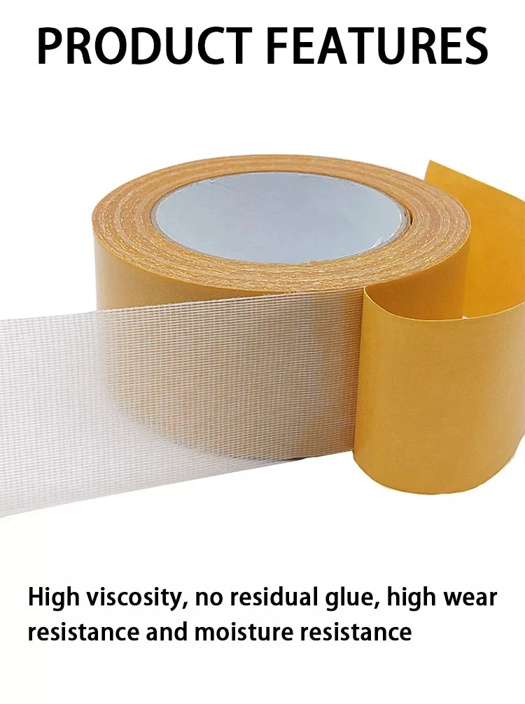 Fiber Double Sided Mesh Cross Weave Double Sided Filament Tape