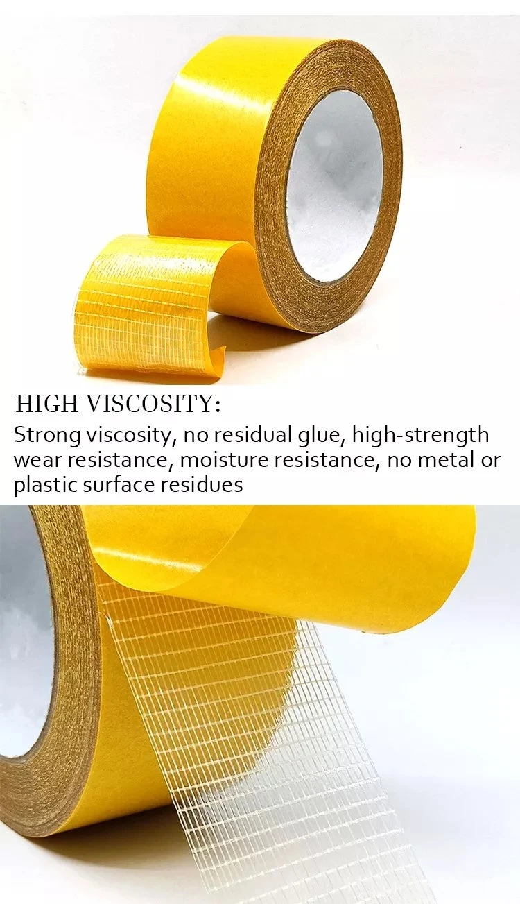 Fiber Double Sided Mesh Cross Weave Double Sided Filament Tape