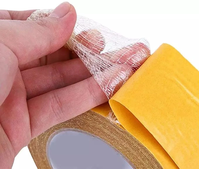 Glass Cloth Insulating Fiber Join Tape Hotmelt Glue Cross Weave Fiber Adhesive Double Sided Carpet Fiberglass Mesh Tape Plain Glass Fiber Strength Strapping