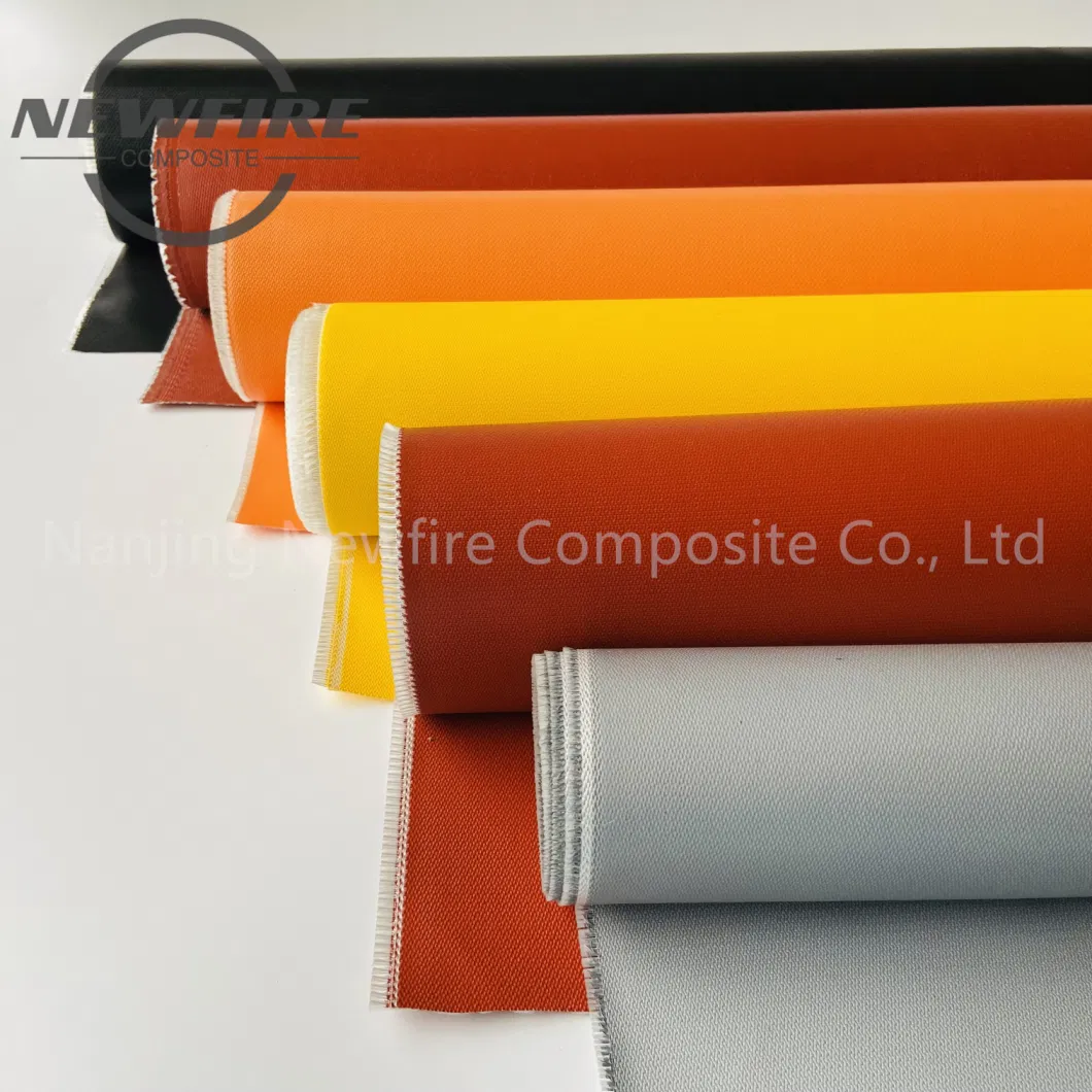 1mm High Quality High Silica Fiberglass Fire Resistant Waterproof Silicone Fiber Material Fireproof Fabric Silicone Coated Glass Fiber Fabric Silicone Fabric