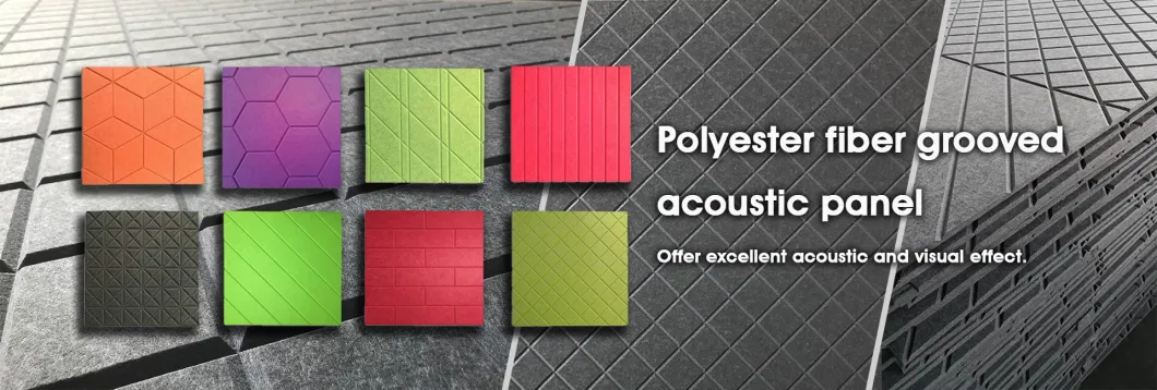 CNC Sound Proof Panel Polyester Pet Acoustic Wall Panel