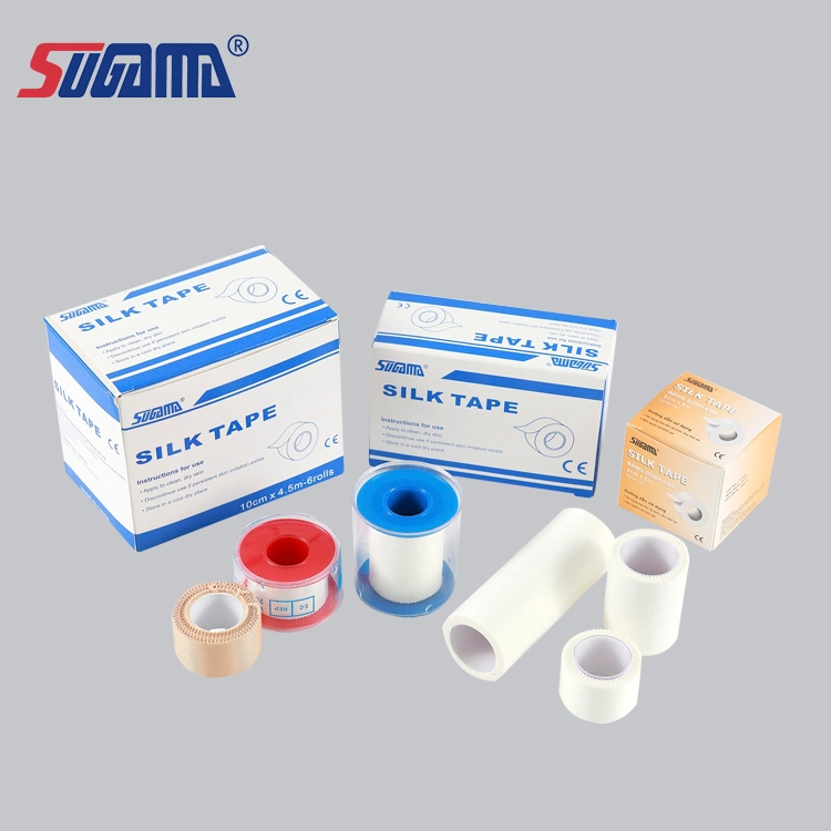 White Medical Silk Adhesive Tape in Tin Packing
