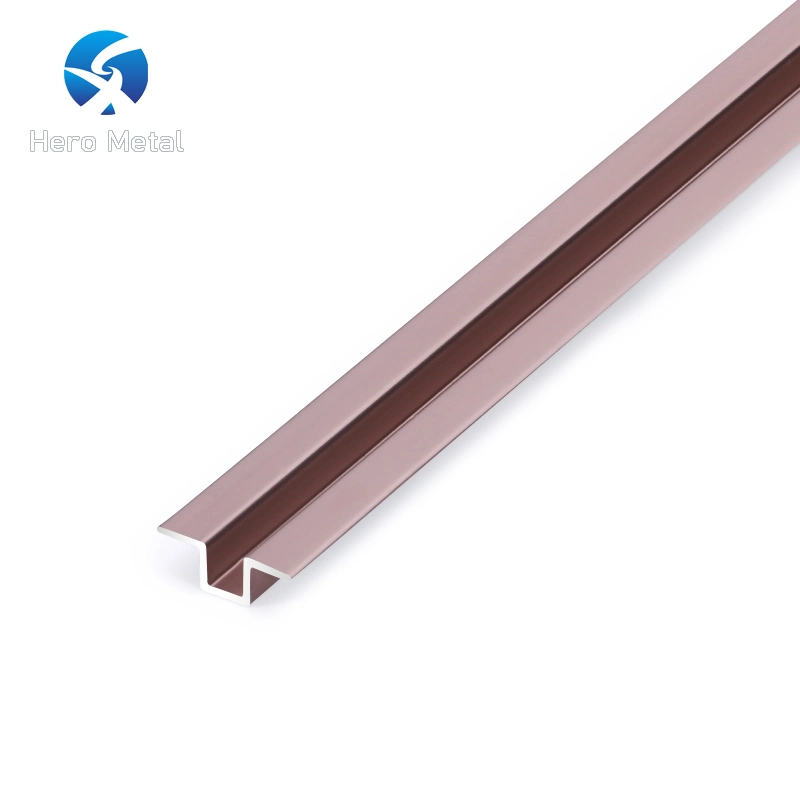 Best Price Custom Indoor Bar Set Inlay Aluminum Finish Decorative Bronze Tile Corner Edge Trim Hero Metal Floor Border Straight Shape Strip