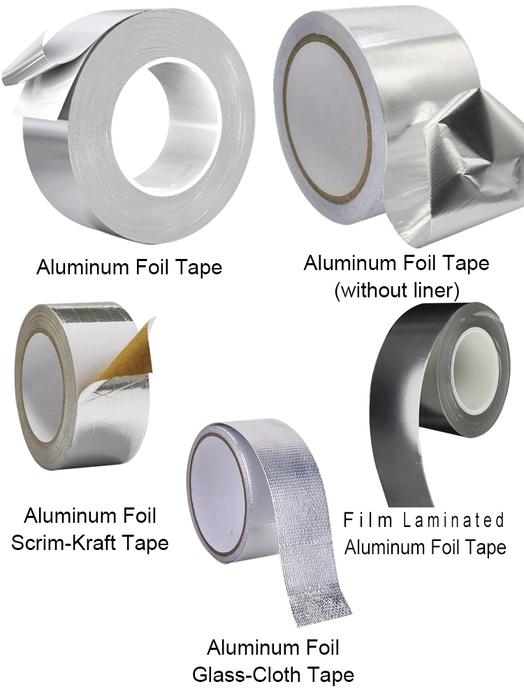 Aluminium Tape Aluminum Tape Glass Fiber Insulation Silver Cloth Grid Reinforced Duct Aluminium Foil Adhesive Tape