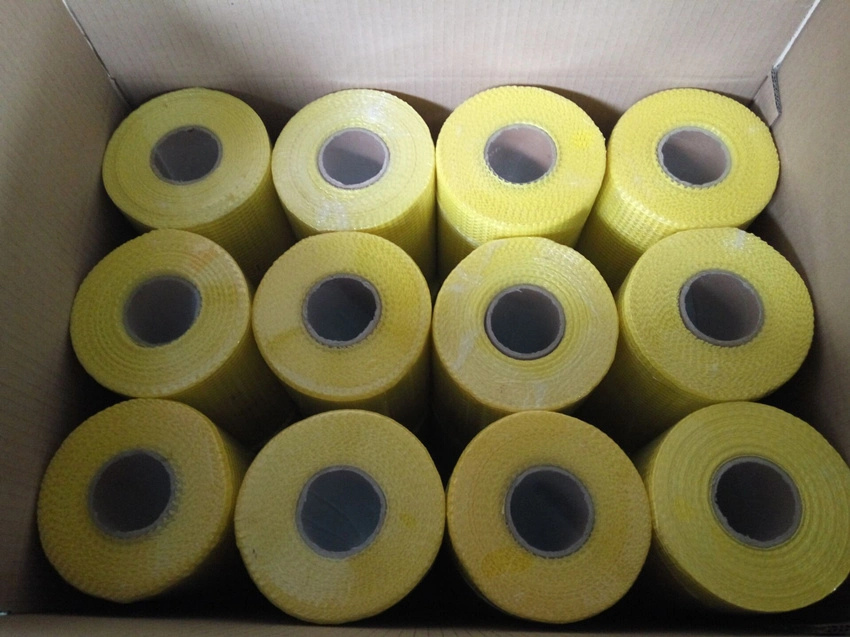 Yellow Fiberglass Self Adhesive Fiber Joint Board Patch Drywall Mesh Tape Ty9X9mesh