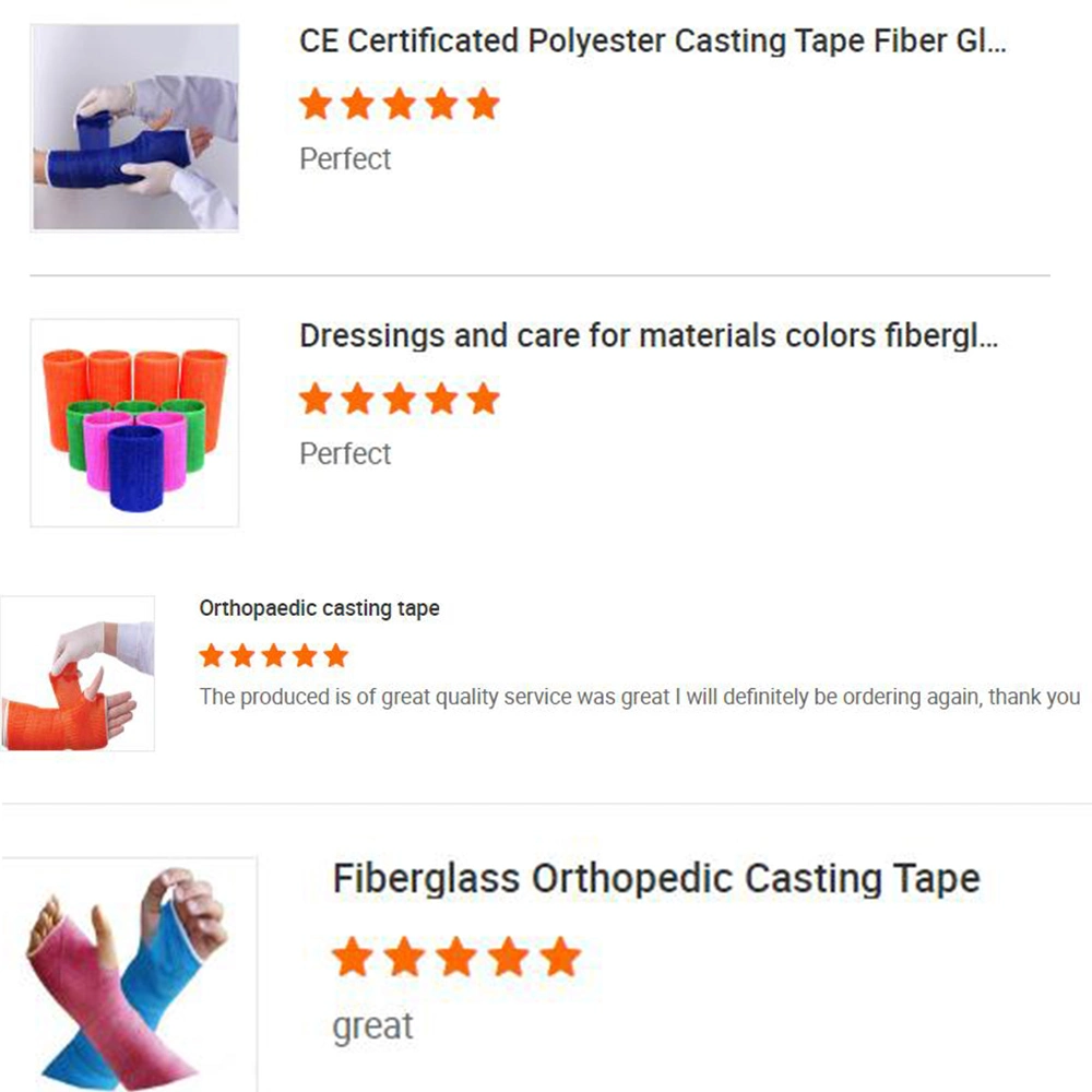 Factory Professional Orthopedic Casting Tape Fiberglass Medical Fibreglass Casting Tape