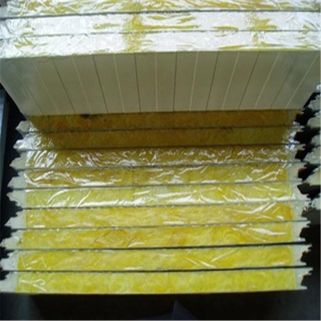 Fireproof Rock Wool Sandwich Panel Insulation Panels Acoustic Fiberglass Panel for Warehouse and Factory Shop