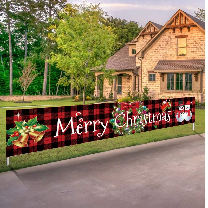 Customize Christmas Decorations Couplet Porch Banners for Hanging Xmas Home Wall Indoor Outdoor Holiday Party Decorate