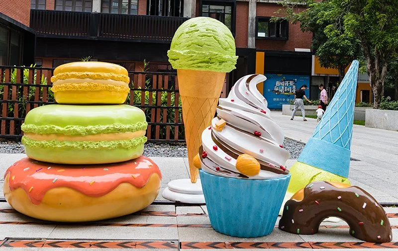 Melting Ice Cream Popsicle Shop Window Display Decoration Props Net Popular Wall Decoration