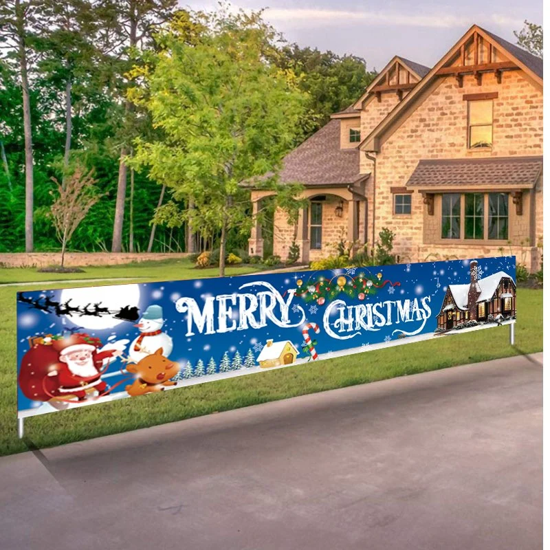 Customize Christmas Decorations Couplet Porch Banners for Hanging Xmas Home Wall Indoor Outdoor Holiday Party Decorate