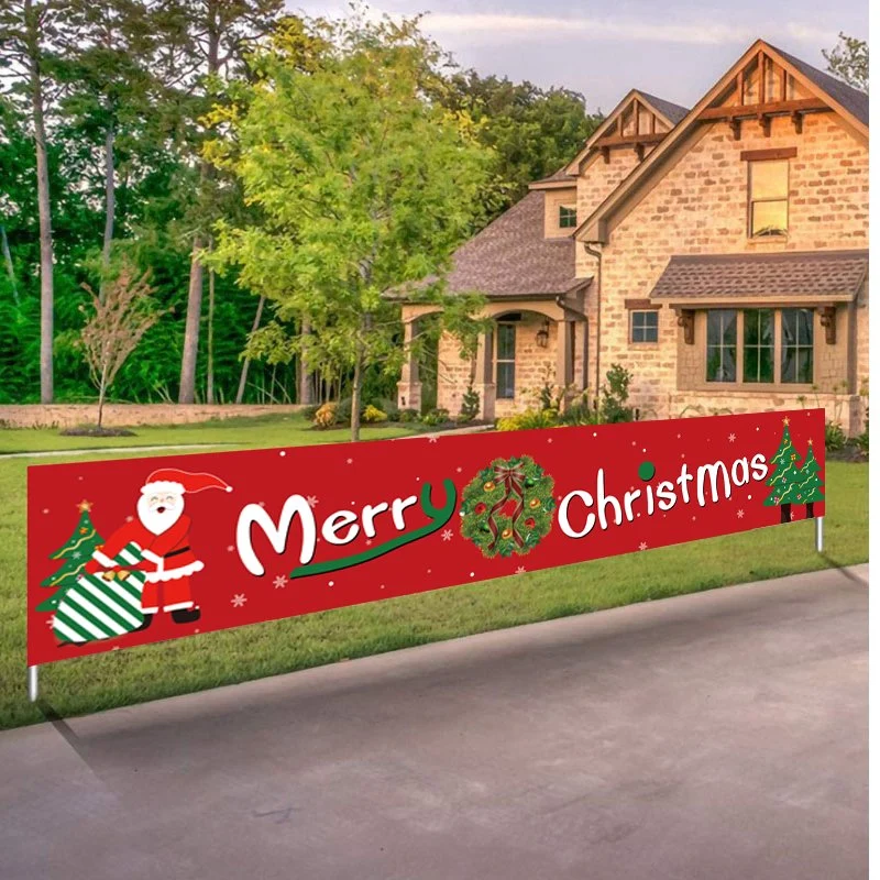 Customize Christmas Decorations Couplet Porch Banners for Hanging Xmas Home Wall Indoor Outdoor Holiday Party Decorate