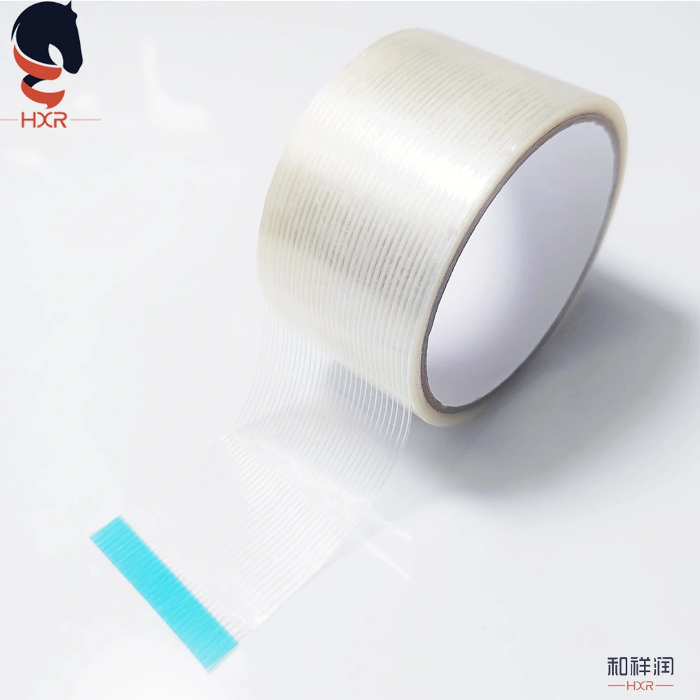 Clear Home Appliance Fiberglass Reinforced Packaging Filament Adhesive Tape