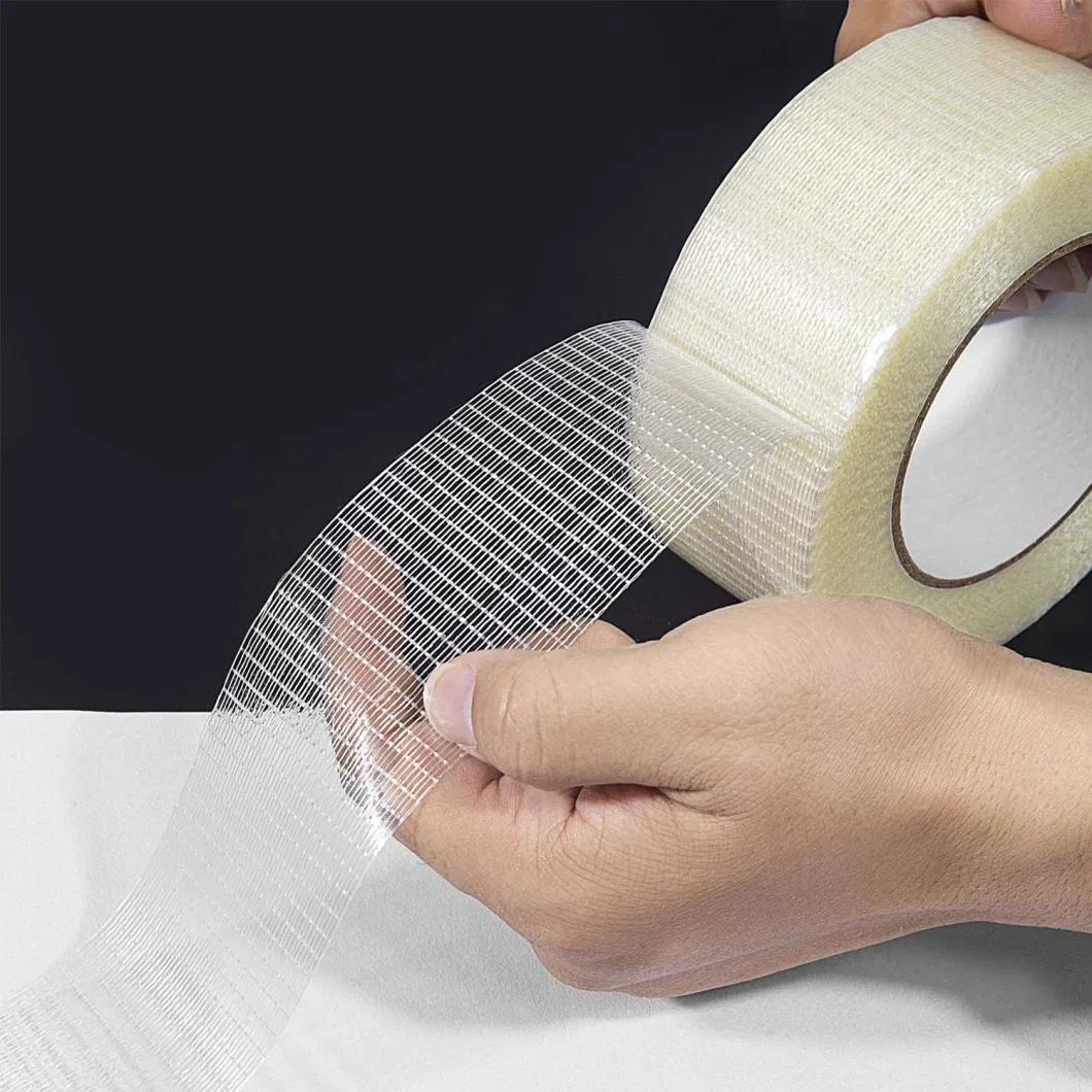 Crossweave Industrial Grade Transparent Reinforced Fiberglass Tape Filament Tape or Heavy Duty Tasks