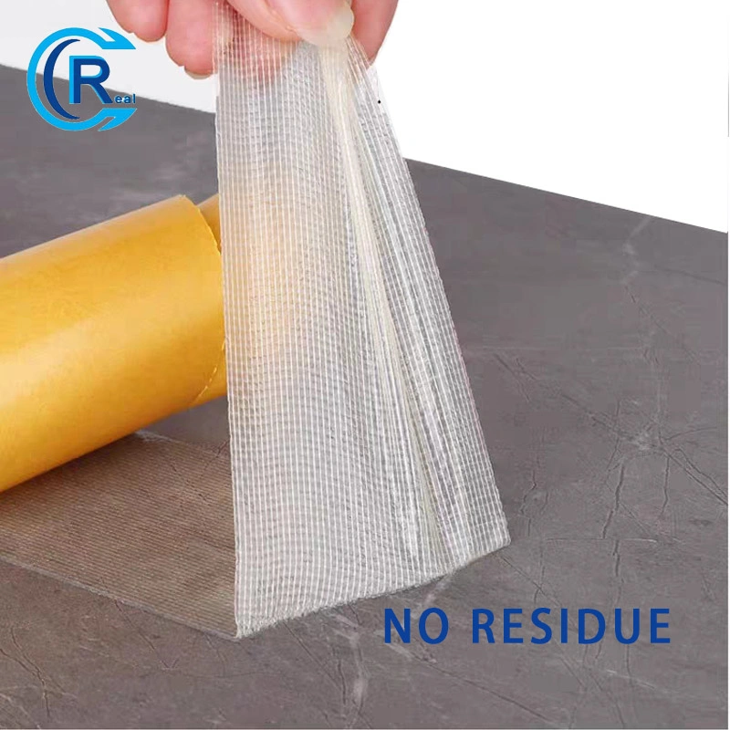 Double-Sided Fabric Tape Adhesive Tape, Multi-Purpose Fiberglass Mesh Tape Heavy Duty Super Adhesive Double Sided Mounting Tape, High Viscosity, No Residue, for