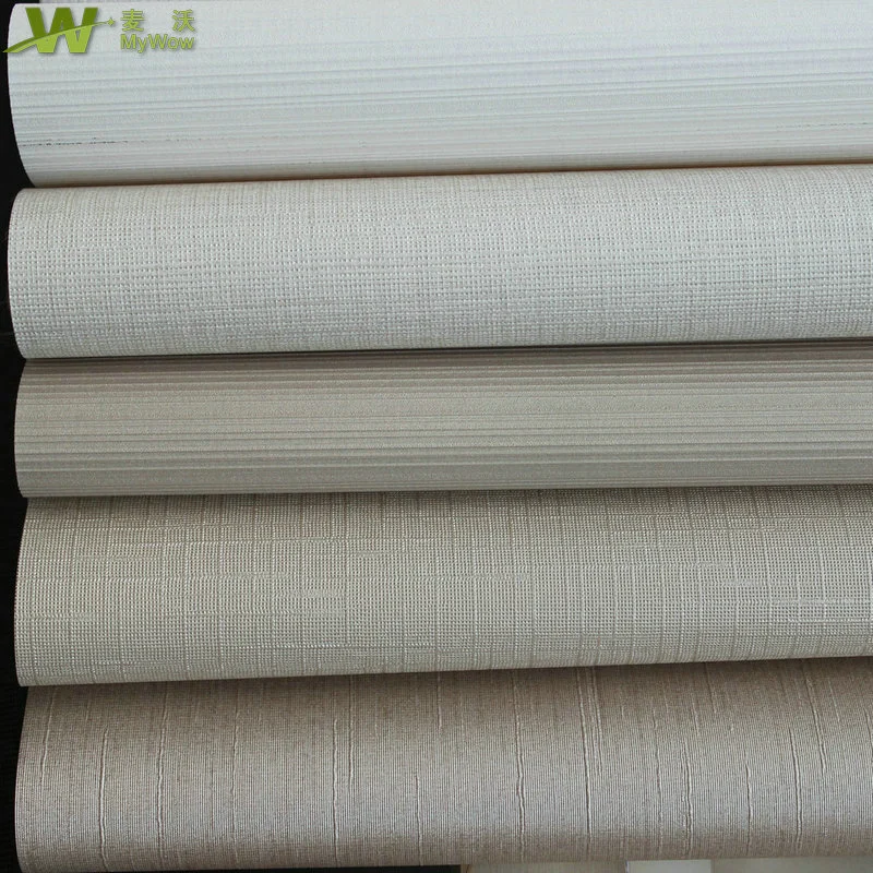 Fireproof Vinyl Wallpaper Hotel 54&quot; Plain Textured Wallcovering