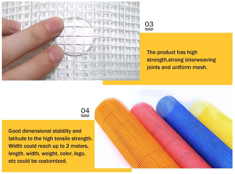 Orange White Glass Fiber Mesh Fireproof Waterproof Alkali Resistant