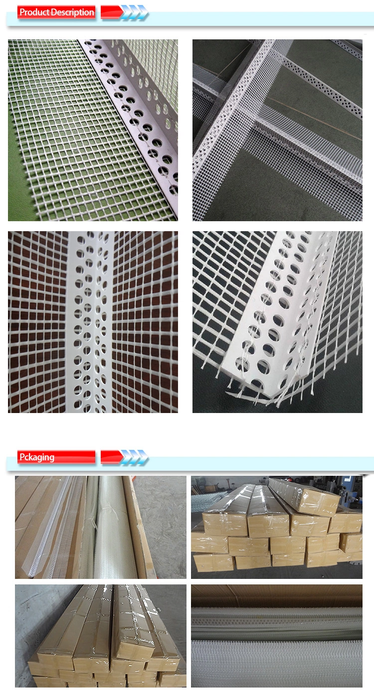 High Temperature Resistant PVC Corner Bead with Fiberglass Mesh