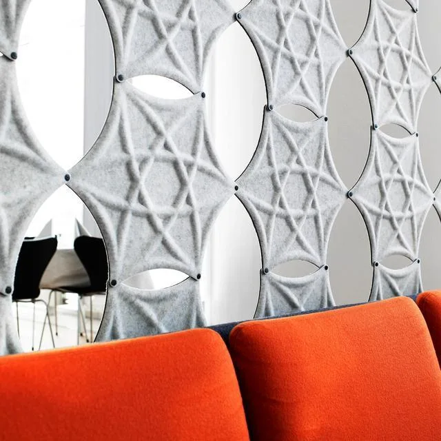Different Styles Interior Decor 3D Hexagon Wall Polyester Fiber Acoustic Panel