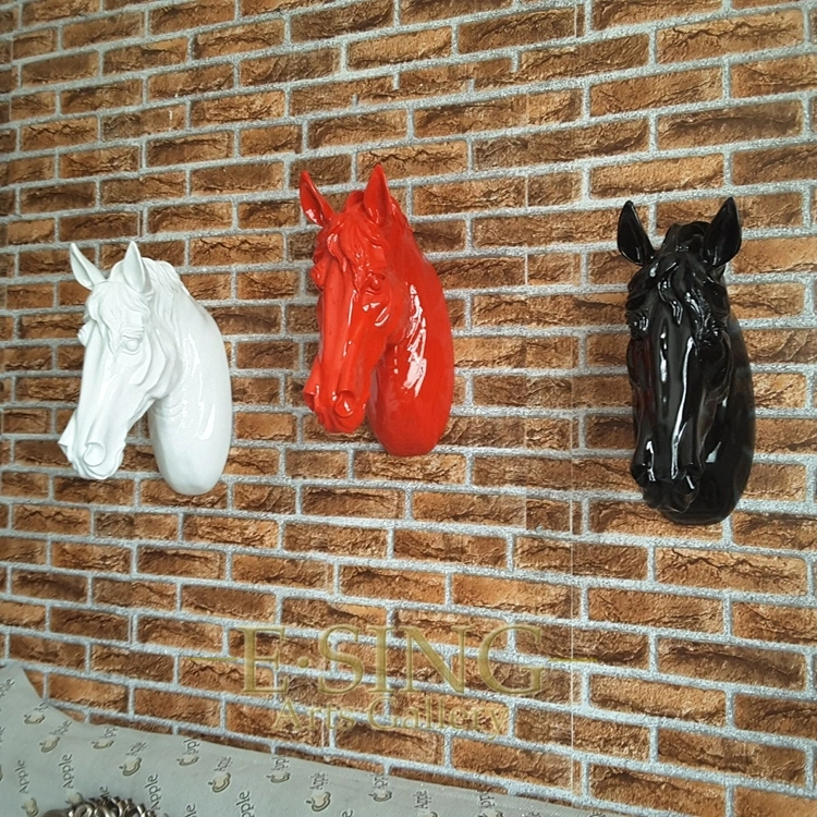 Hot Sale Home Decoration Polyresin Wall Animal Deer Bull Horse Head Decor Wall Hanging