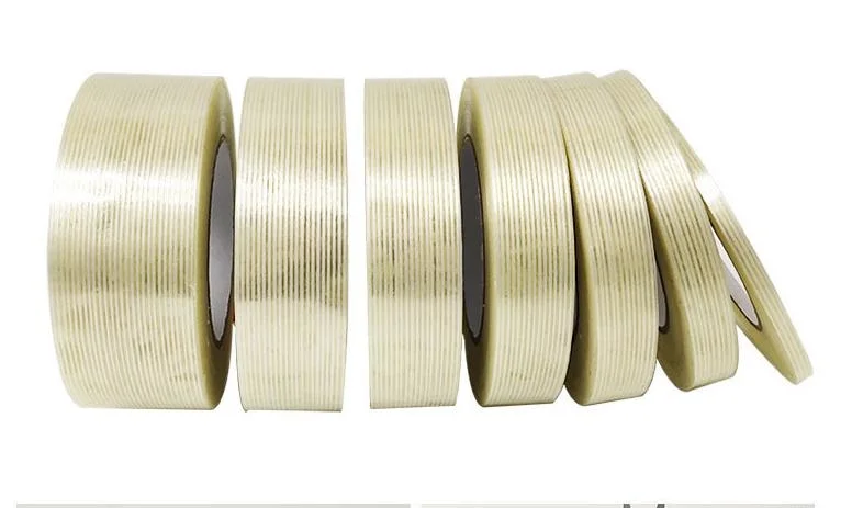 Silicone Self Adhesive Striped Fiberglass Mesh Tape for Packing Tape Custom Drywall Tape Wholesale Fiber Glass Filament Insulation Tape