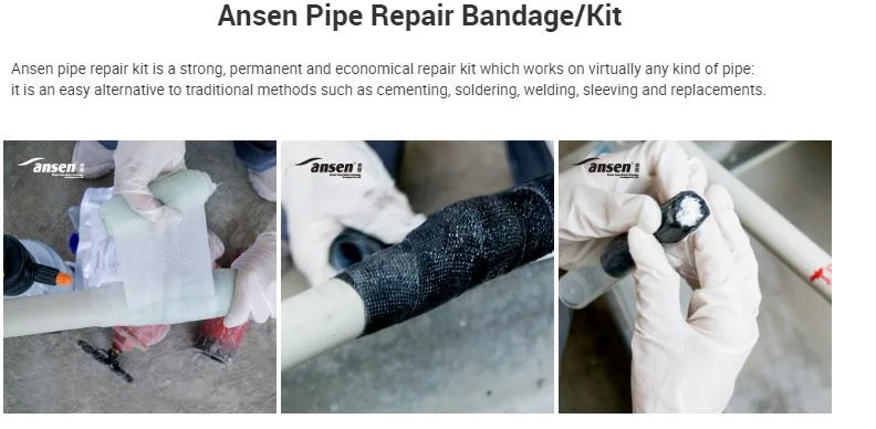 Fast Emergency Pipe Repairs PVC Pipe Leak Repair Kit Anti-Corrosion High Strength Fiber Fix Adhesive Tape