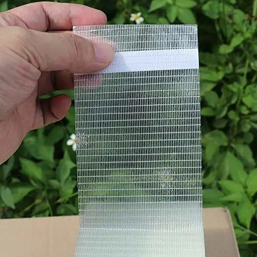 6.2mil X 2inch X 60yds Transparent Mono Fiberglass Reinforced Strapping F Class Fiber Glass Cross Filament Strapping Tape