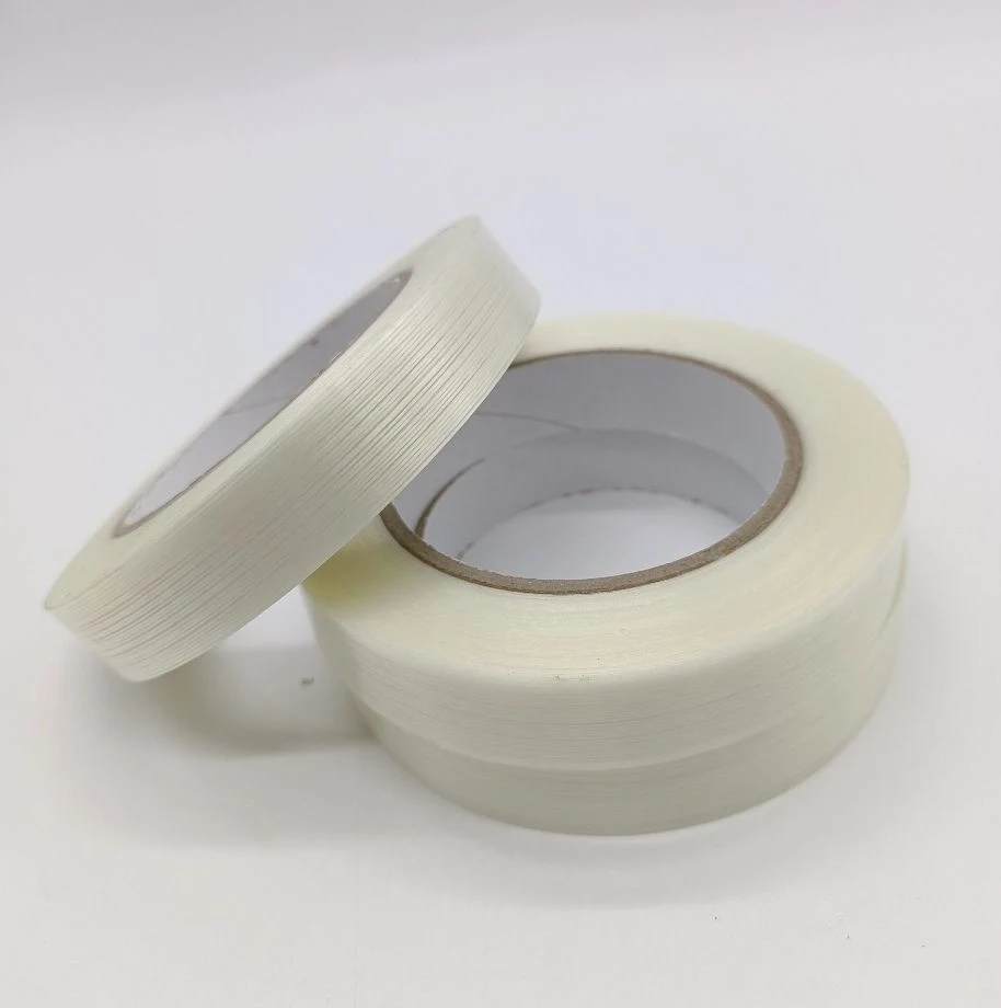 Mono Strip Line Strong Tensile Strength Filament Pet Fiberglass Reinforced Strapping Electrical Tape