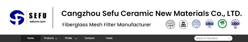 Refractory Cloth Filter Supply Fiberglass Fabric Mesh for Liquid Metal Casting Filtration