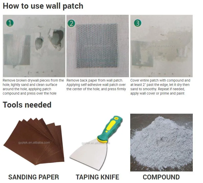 6 Inch Mesh Wall Patches Self Adhesive Wall Repair Kit