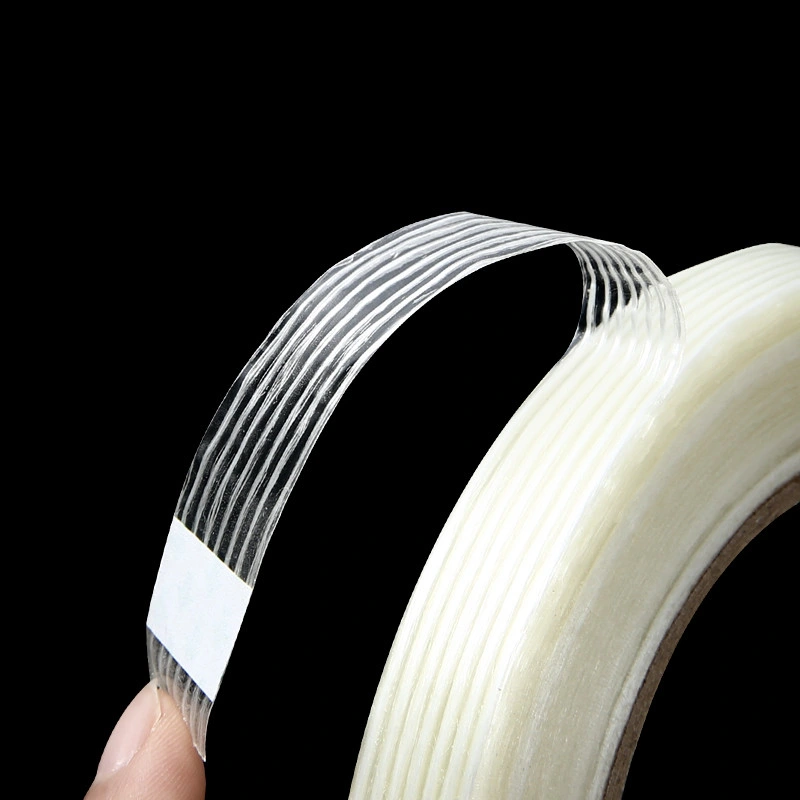 Transparent Strong Adhesive Mesh Glass Fiber Tape High Temperature Industrial Heavy Binding Fixed Filament Tape