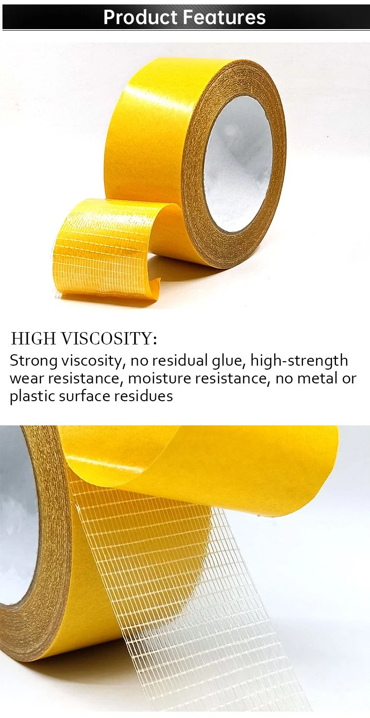 Fiberglass Mesh Double-Sided Cross Weave Fiber Double Sided Fiberglass Tape