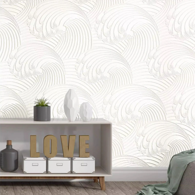 3D Sand/Leather/Straw/Fabric Grain Woven Textured Paintable Wallpaper for Painting