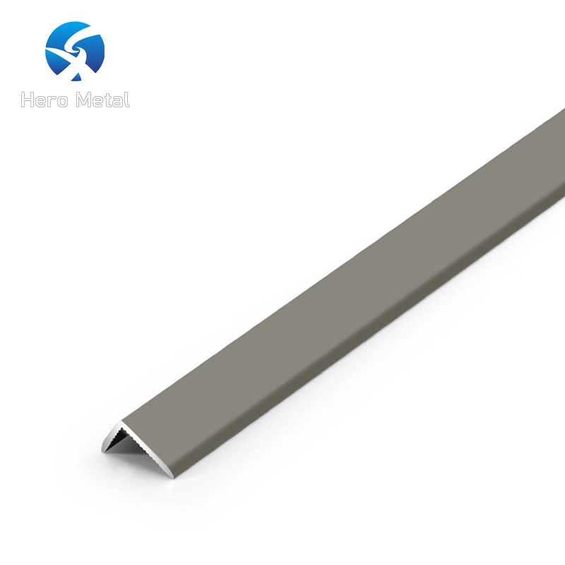 Hero Metal Mirror Finish Flatdecorative 2.2m Grey White Stainless Steel Square Shape Edges Transition Trim Corner Strip