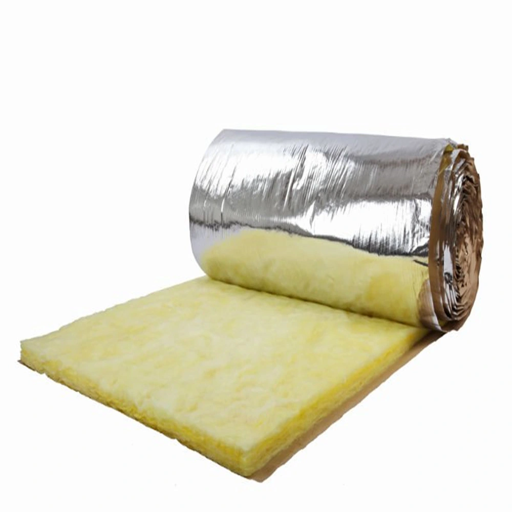 Aluminum Foil Covering Fireproof Glass Wool Fiberglass Wool Insulation Roll