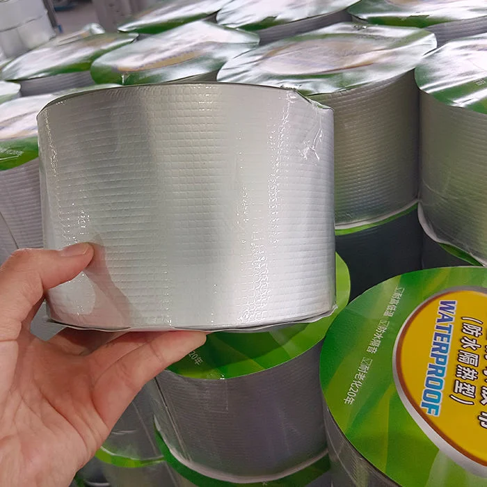 Waterproof Strong Rerinforced Heavy Duty Adhesive Aluminium Foil Butyl Rubber Repair Sealant Tape for Roof Wall Cracks All Weather Patch Seal Building