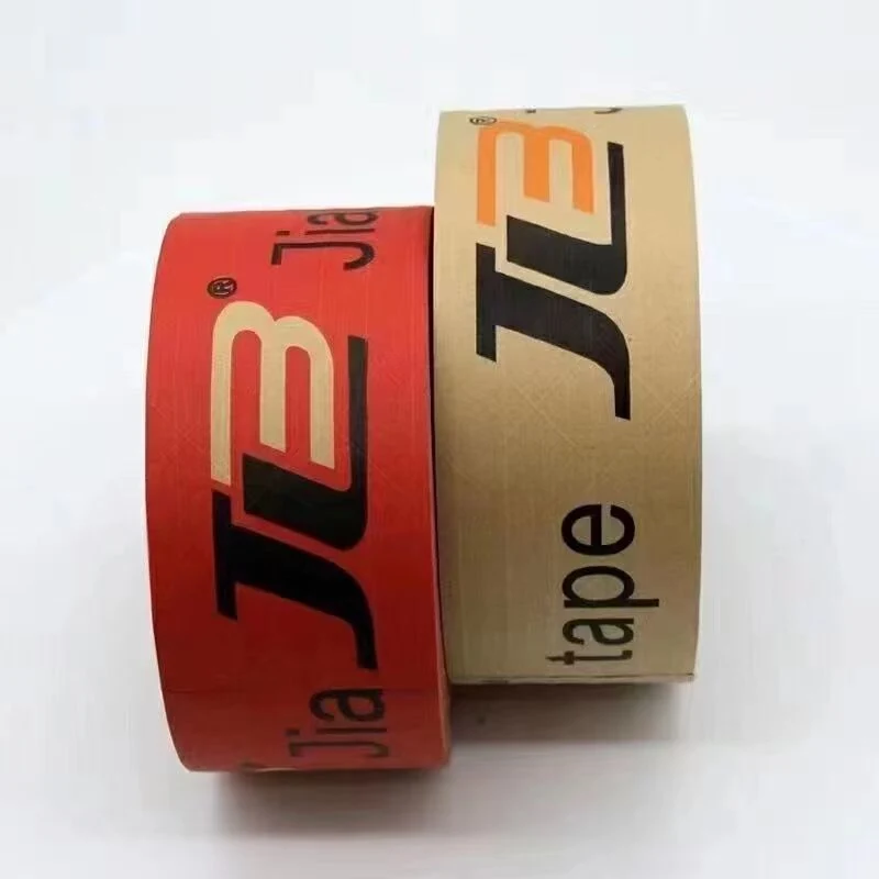 Logo Printed Kraft Gummed Paper Sealing and Packaging Fiber Reinforced Tape