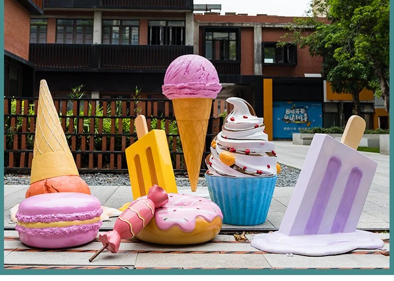 Melting Ice Cream Popsicle Shop Window Display Decoration Props Net Popular Wall Decoration