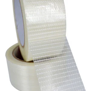 Transparent Strong Bidirectional Mesh Glass Fiber Tape High Temperature Industrial Heavy Binding Fixed Filament Tape