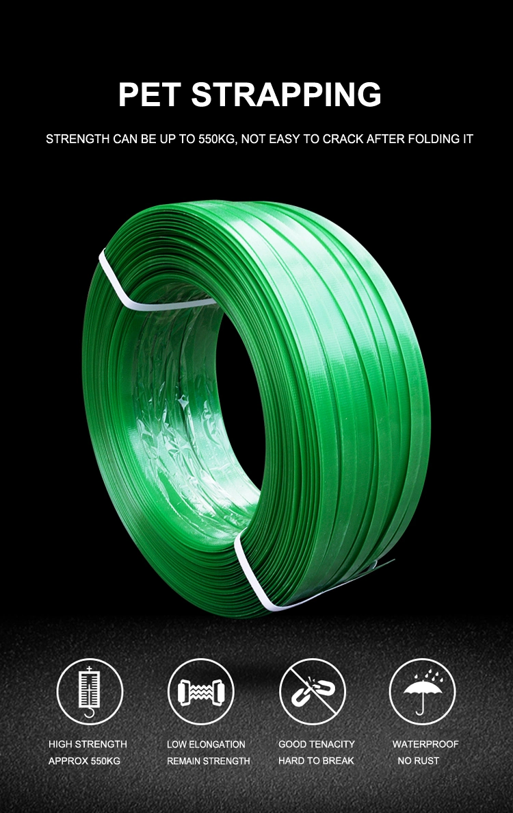 Hot Sale Green Polyester Wire Plastic Steel Strapping Tape Packing Tape
