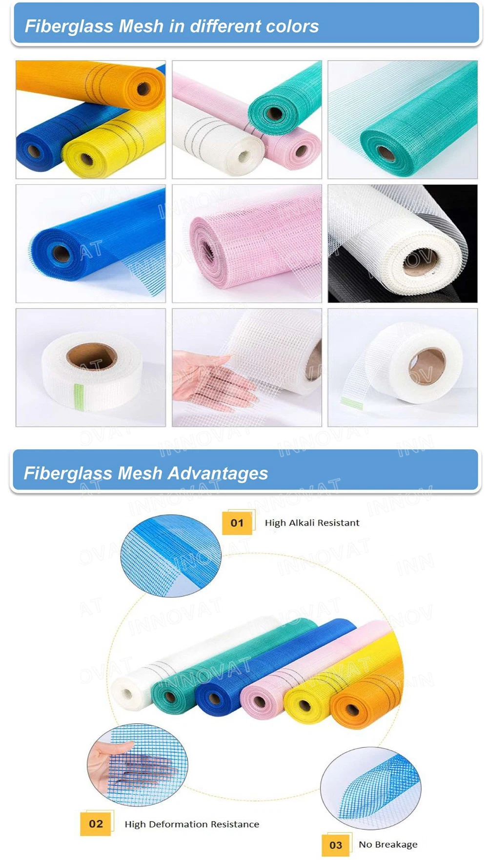 5X5mm 45g-160g Selling Alkaline Resistant Building Fiberglass Mesh Roll/Alkali Resistant Fiberglass Mesh Cloth for Wall Insulation or Ceiling Water Proof