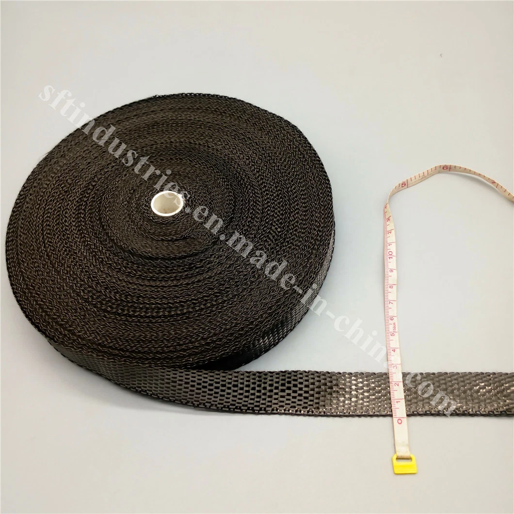 35mm Narrow Width Conductive Carbon Fiber Braided Tape for FRP