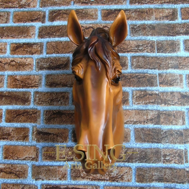 Hot Sale Home Decoration Polyresin Wall Animal Deer Bull Horse Head Decor Wall Hanging