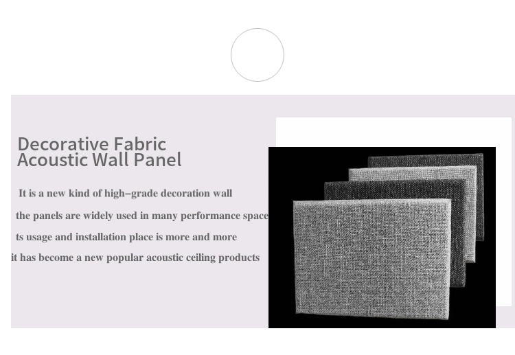 Modern Decoration Wall Panel Fiberglass Wool Acoustic Wall Panels