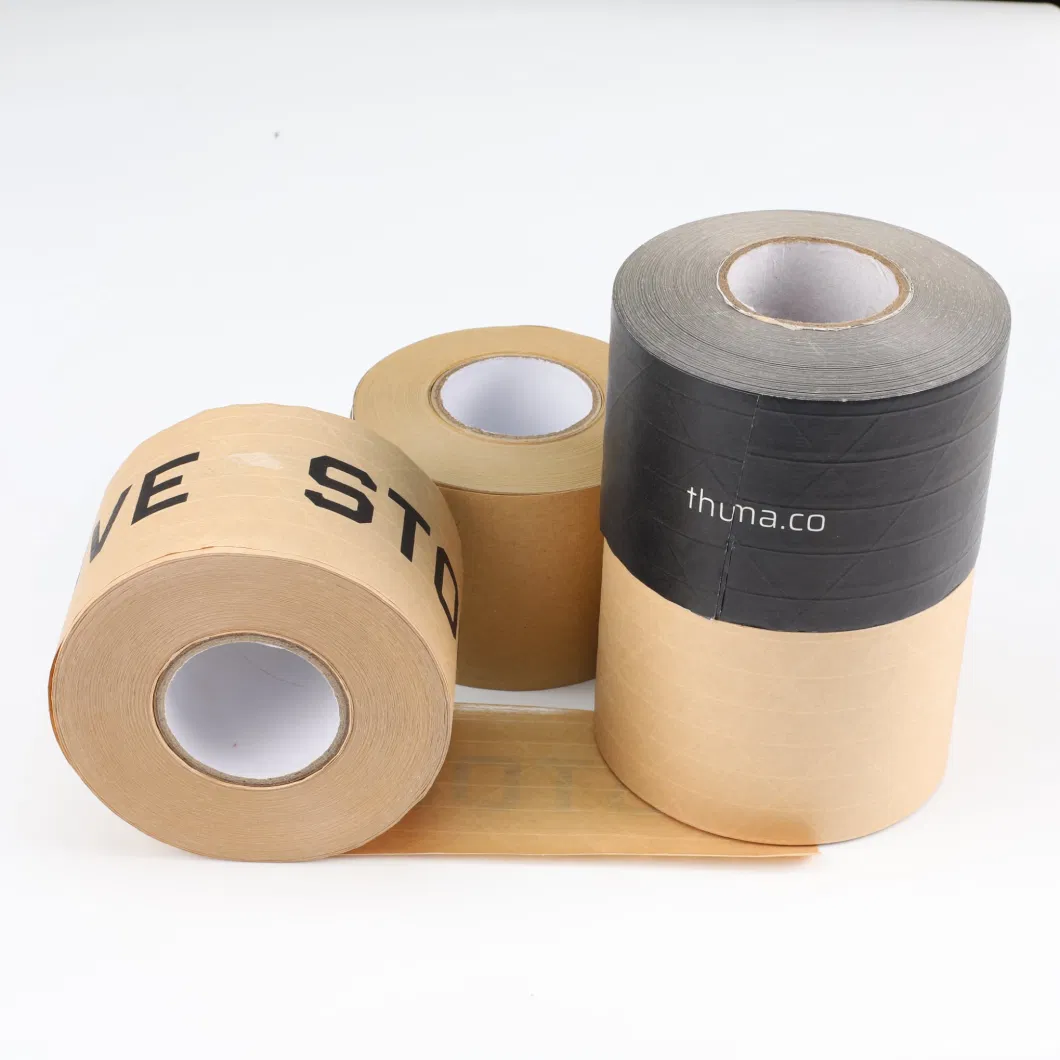 Sealing Packaging Splicing Automatic Fiberglass Reinforced Gummed Kraft Box Tape