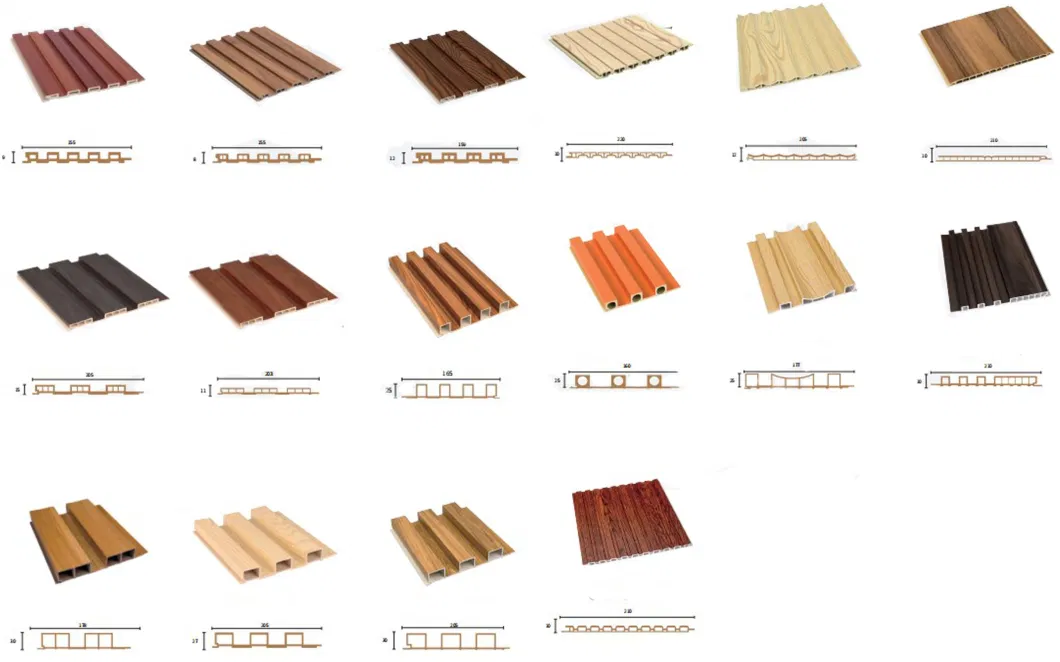 Easy Installation Bamboo Fiber Board Wood Decorative Panel WPC Wall Cladding