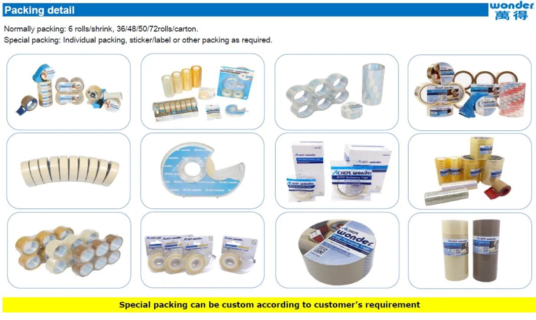 Hot-Selling BOPP/OPP Acrylic Self Adhesive Super Clear/Crystal Packaging Carton Sealing Tape