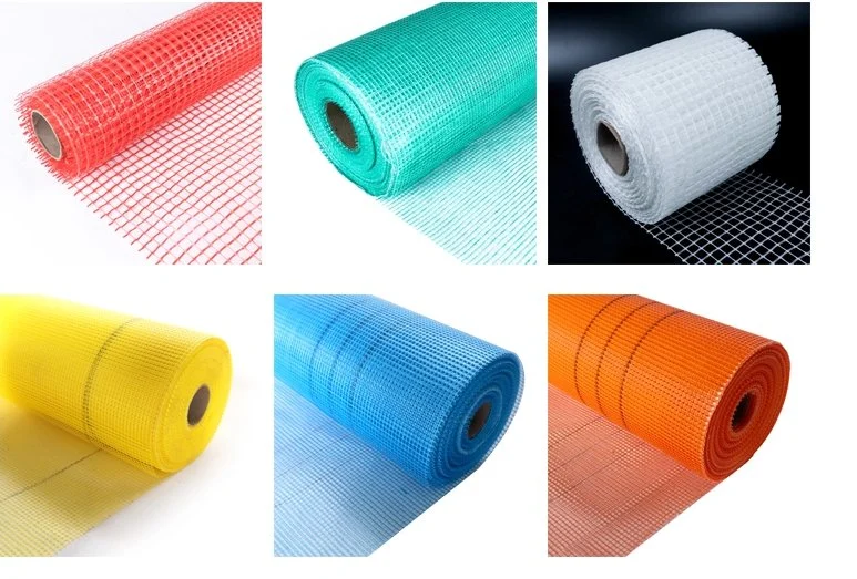 Orange White Blue Yellow Fiberglass Mesh Tape Plaster Repair Is Crack and Alkali Resistant